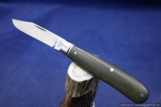 Todd Davison Custom Green Canvas Micarta Folder #1649