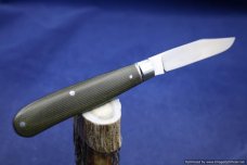 Todd Davison Custom Green Canvas Micarta Folder #1649