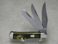 Bulldog Brand Solingen, Germany Prototype 2 Acorn Shield English Steel 3-Blade Trapper Knife