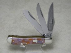 Bulldog Brand Solingen, Germany Prototype 4 Acorn Shield English Steel 3-Blade Trapper Knife