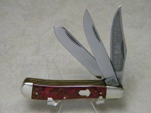 Bulldog Brand Solingen, Germany Prototype 6 Acorn Shield English Steel 3-Blade Trapper Knife