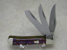 Bulldog Brand Solingen, Germany Prototype 8 Acorn Shield English Steel 3-Blade Trapper Knife