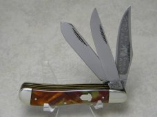 Bulldog Brand Solingen, Germany Prototype 9 Acorn Shield English Steel 3-Blade Trapper Knife