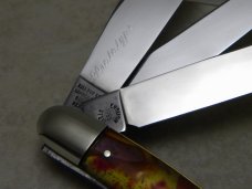 Bulldog Brand Solingen, Germany Prototype 9 Acorn Shield English Steel 3-Blade Trapper Knife