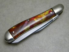 Bulldog Brand Solingen, Germany Prototype 9 Acorn Shield English Steel 3-Blade Trapper Knife