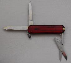 Victorinox with Smooth Red Synthetic Translucent Covers In Excellent Condition (817)