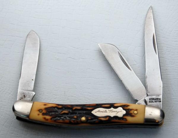 Schrade with Stagalon Covers In Very Good Condition (918)