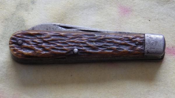 Voos USA Bare Head 2 blade Jack  Jigged Bone Handles