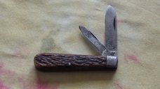 Voos USA Bare Head 2 blade Jack  Jigged Bone Handles