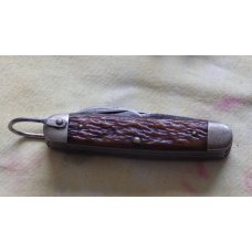 Ulster Knife Co. Utility/Scout knife 4 blades Pocket worn Brown Jigged Bone Handles