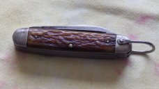 Ulster Knife Co. Utility/Scout knife 4 blades Pocket worn Brown Jigged Bone Handles
