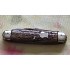 Finedge Ostiso 3 blade equal end brown jigged bone handles German Made 1921-1923