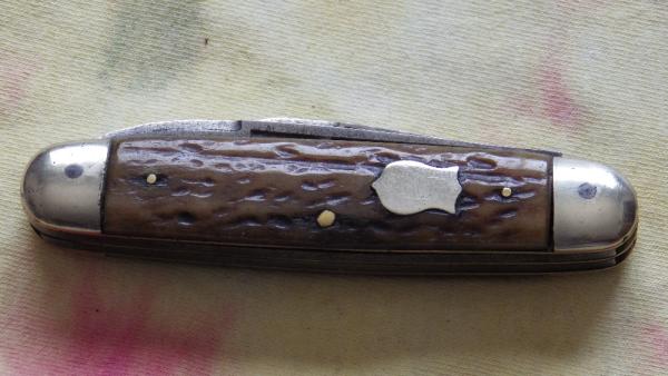 Finedge Ostiso 3 blade equal end brown jigged bone handles German Made 1921-1923