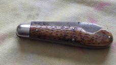 Easy Opener Jack Knife Clipper Knife Co. 1900-1920 Brown Jigged Bone Handles
