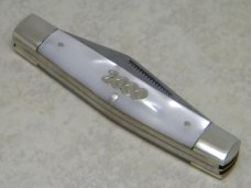 Bulldog Brand Germany Imitation Pearl "Anno Domini 2000 Bulldog Brand" Etch Stockman Knife