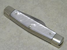 Bulldog Brand Germany Imitation Pearl "Anno Domini 2000 Bulldog Brand" Etch Stockman Knife