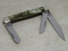 Bulldog Brand Germany Green Pearl "Pit Bulls Trade Mark" Stockman Knife - Banner Shield