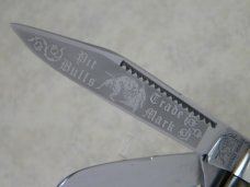 Bulldog Brand Germany Green Pearl "Pit Bulls Trade Mark" Stockman Knife - Banner Shield