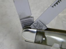 Bulldog Brand Germany Green Pearl "Pit Bulls Trade Mark" Stockman Knife - Banner Shield