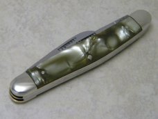 Bulldog Brand Germany Green Pearl "Pit Bulls Trade Mark" Stockman Knife - Banner Shield