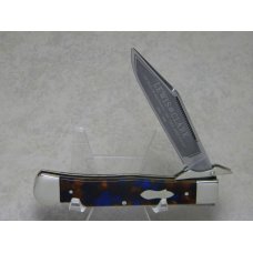 Bulldog Brand Germany Orange Blue Black "Lewis & Clark" Swing Guard Lockback Knife