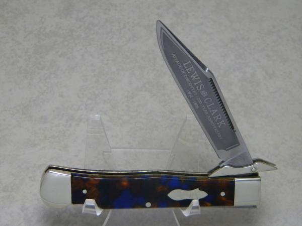 Bulldog Brand Germany Orange Blue Black "Lewis & Clark" Swing Guard Lockback Knife Bulldog Brand Germany Orange Blue Black "Lewis & Clark" Swing Guard Lockback Knife
