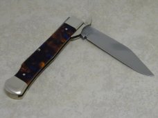 Bulldog Brand Germany Orange Blue Black "Lewis & Clark" Swing Guard Lockback Knife
