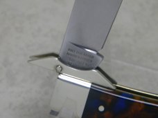 Bulldog Brand Germany Orange Blue Black "Lewis & Clark" Swing Guard Lockback Knife
