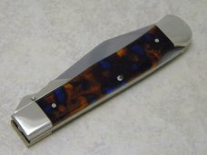 Bulldog Brand Germany Orange Blue Black "Lewis & Clark" Swing Guard Lockback Knife