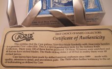 Unusual Case Classic Sowbelly  75039 Knife Anaconda 