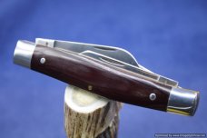 Schatt & Morgan #49 Maroon Micarta Large Stockman.   #1737