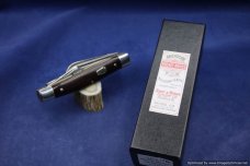 Schatt & Morgan #49 Maroon Micarta Large Stockman.   #1737
