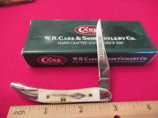 Case XX 2006 Tiny Texas Toothpick 2nd Cut Stag pattern # 510096 SS Case XX 2006 Tiny Texas Toothpick 2nd Cut Stag pattern # 510096 SS