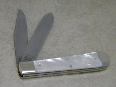 Bulldog Brand Germany "the Lord's supper" Genuine Mother of Pearl Giant Trapper Knife c.1998