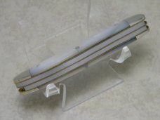 Bulldog Brand Germany Genuine Mother of Pearl "Double Dog Head" Etch Sowbelly Stockman Knife