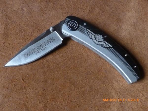 FRED CARTER HARLEY DAVIDSON anniversary CRYOEDGE folding knife FRED CARTER HARLEY DAVIDSON anniversary CRYOEDGE folding knife