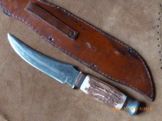 MONARCH 2151 Made in JAPAN FIXED BLADE KNIFE - 9" with leather sheath 