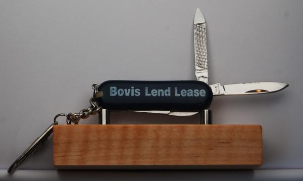 Chinese 3-Blade 2 1/4" Long Multitool Knife In Very Good Condition With Blue Synthetic Covers (929)