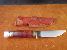 SOLD Marbles USA Plainsman Knife 80502 Leather/Al handle 11-30