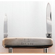 C. Bertram 3-Blade 3" Long Pen Knife In Excellent Condition With Sterling Silver Covers (936)
