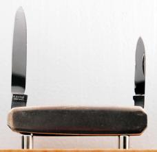 C. Bertram 3-Blade 3" Long Pen Knife In Excellent Condition With Sterling Silver Covers (936)