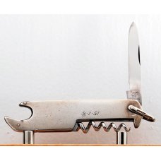 Voss Cutlery 2-Blade 3" Long Pen Knife In Excellent Condition With Stainless Steel Covers (938)