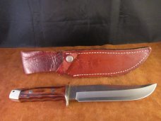 SOLD Big Bowie: 1970-1980's Rigid Bowie Knife RG 46 by Tak Fukuta, Seki, Japan 1-19