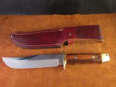 SOLD Big Bowie: 1970-1980's Rigid Bowie Knife RG 46 by Tak Fukuta, Seki, Japan 1-19