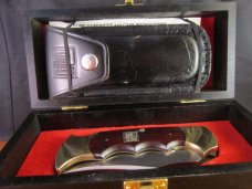  SOLD G96 Jet Aer Corp. Lock Back Saw Trapper Hunter Rosewood 3080 in Presentation Case