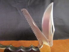  SOLD G96 Jet Aer Corp. Lock Back Saw Trapper Hunter Rosewood 3080 in Presentation Case