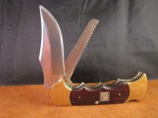  SOLD G96 Jet Aer Corp. Lock Back Saw Trapper Hunter Rosewood 3080 in Presentation Case