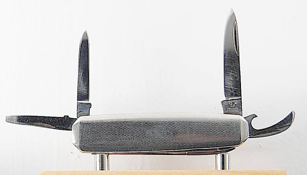 C. Bertram 6-Blade 2 7/8" Long Multitool Knife In Excellent Condition w/Stainless Steel Covers (942)