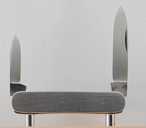 C. Bertram 2-Blade 2 13/16" Long Pen Knife In Excellent Condition With Stainless Steel Covers (953) C. Bertram 2-Blade 2 13/16" Long Pen Knife In Excellent Condition With Stainless Steel Covers (953)