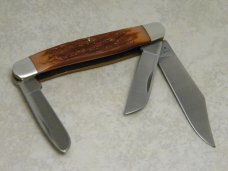 Western USA Stainless Delrin W338 Large Stockman Knife